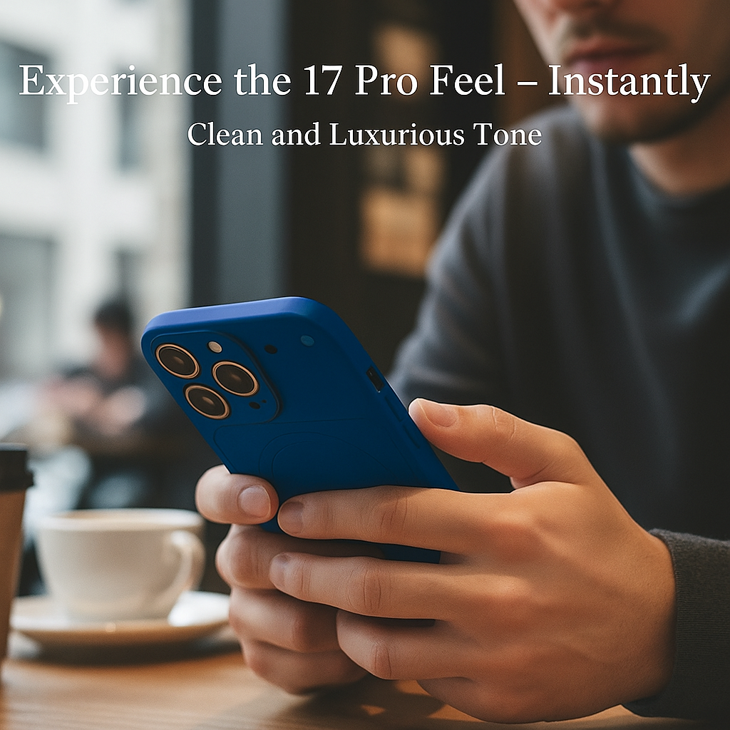 iPhone 15 Pro To 17 Pro Look Magnetic Case – Convert Your iPhone into iPhone 17 Deep Blue | Rajdhani Telecom