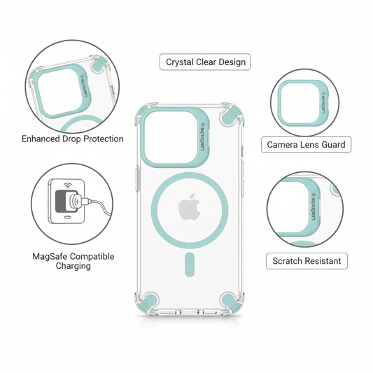Spigen Style Crystal Clear MagSafe Compatible iPhone Case with Advanced Drop Protection and Camera Lens Guard