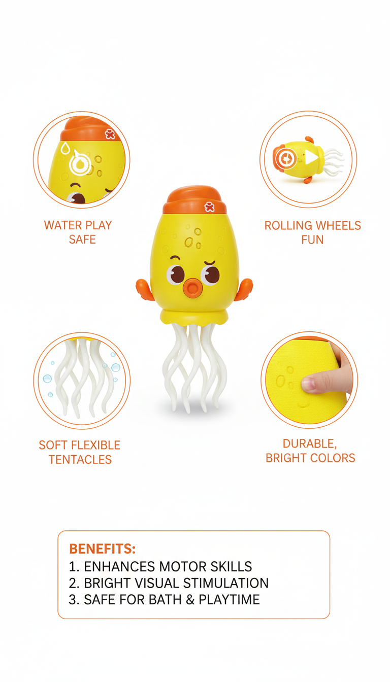 Jelly-Wobble Wind-Up Ocean Adventure Toy for Kids