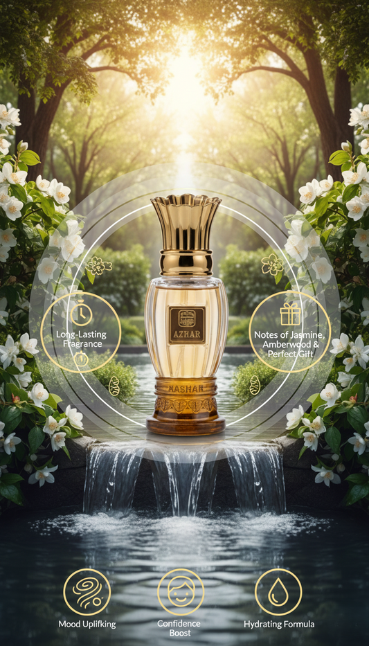 Naseem Azhar Aqua Parfum – Long-Lasting Jasmine and Amberwood Fragrance with Hydrating Formula in Elegant Luxury Bottle