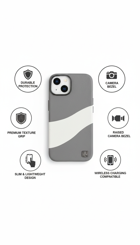 Modern Wave Leather-Feel iphone 11 Case | Advanced Camera Protection