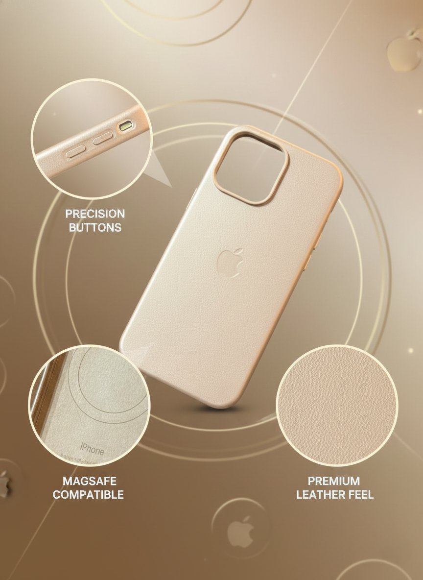 Premium MagSafe Compatible Slim Protective Case for iPhone with Raised Camera Bezel and Enhanced Drop Protection – Matte Gold Finish