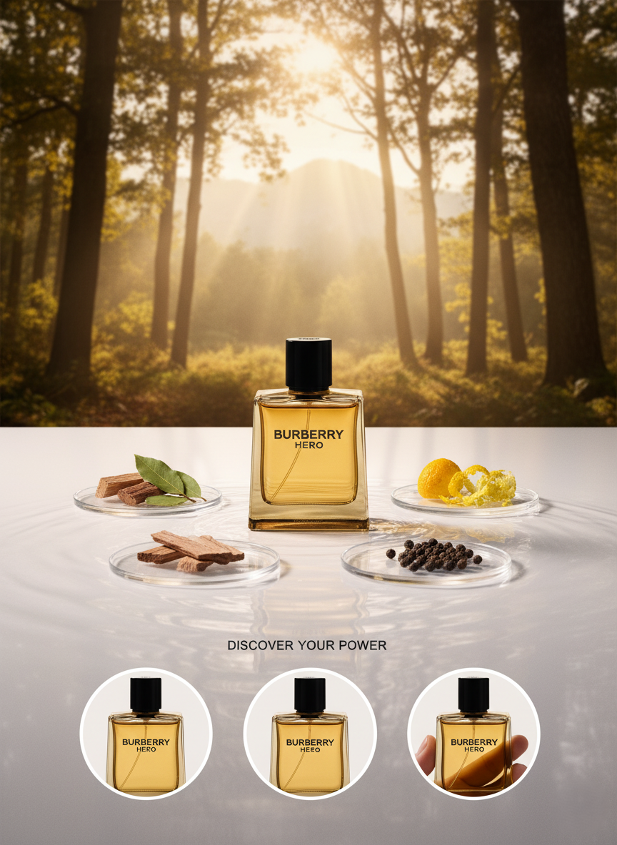 Burberry Hero EDP: Modern Masculine Scent with Cedarwood & Juniper