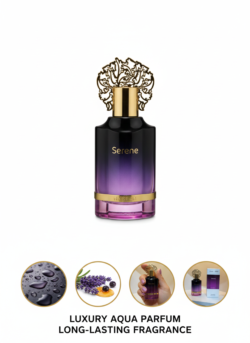 Serene Aqua Parfum — Long-Lasting Floral & Aquatic Fragrance
