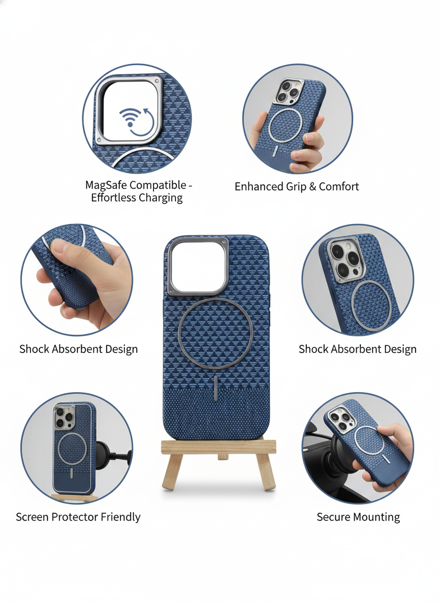 MagSafe Ready iPhone 16 Pro Cover with Comfort Grip & Durable Build