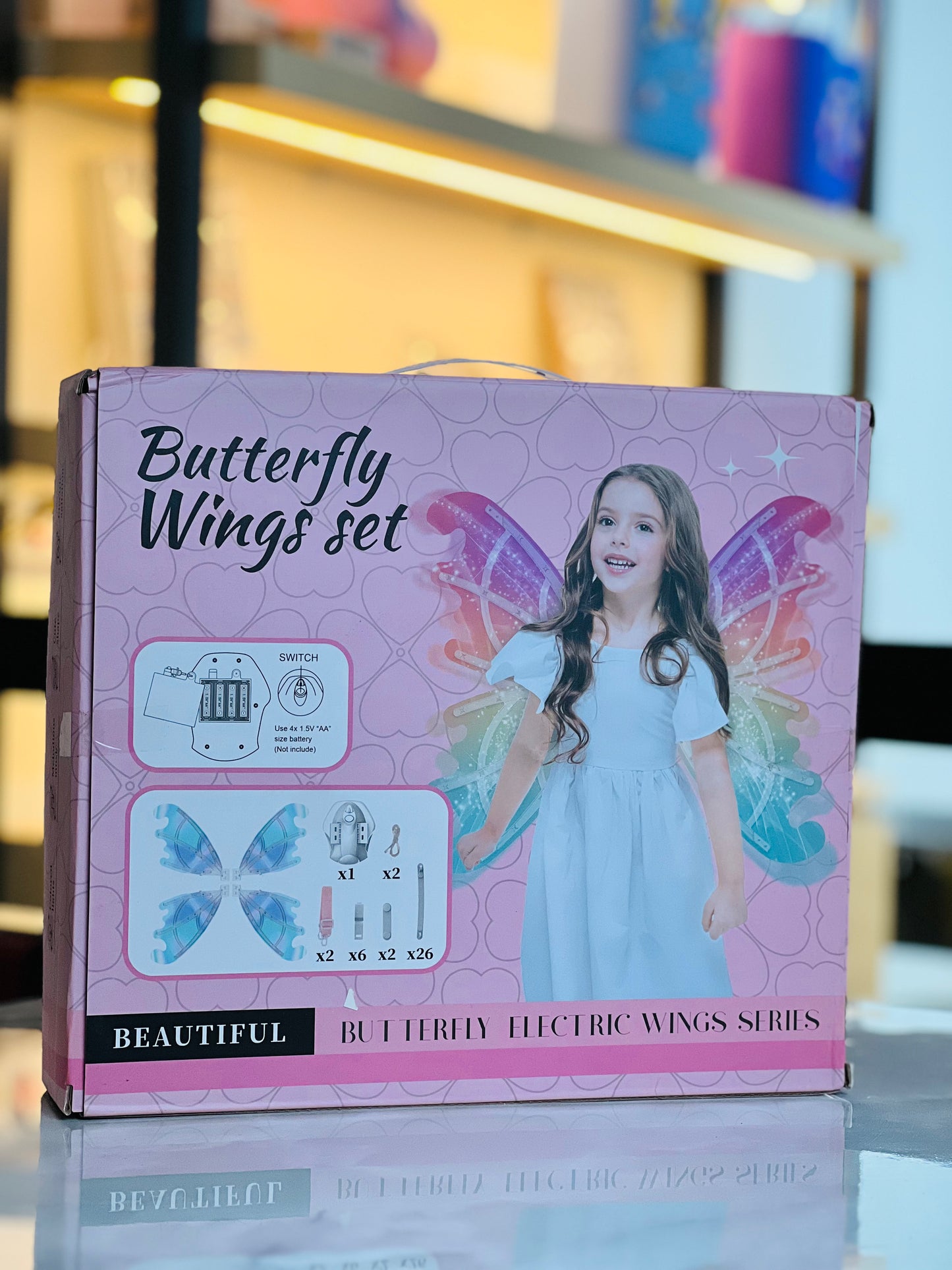 “Electric Butterfly Wings Set for Kids – Light-Up Costume Dress-Up Kit”