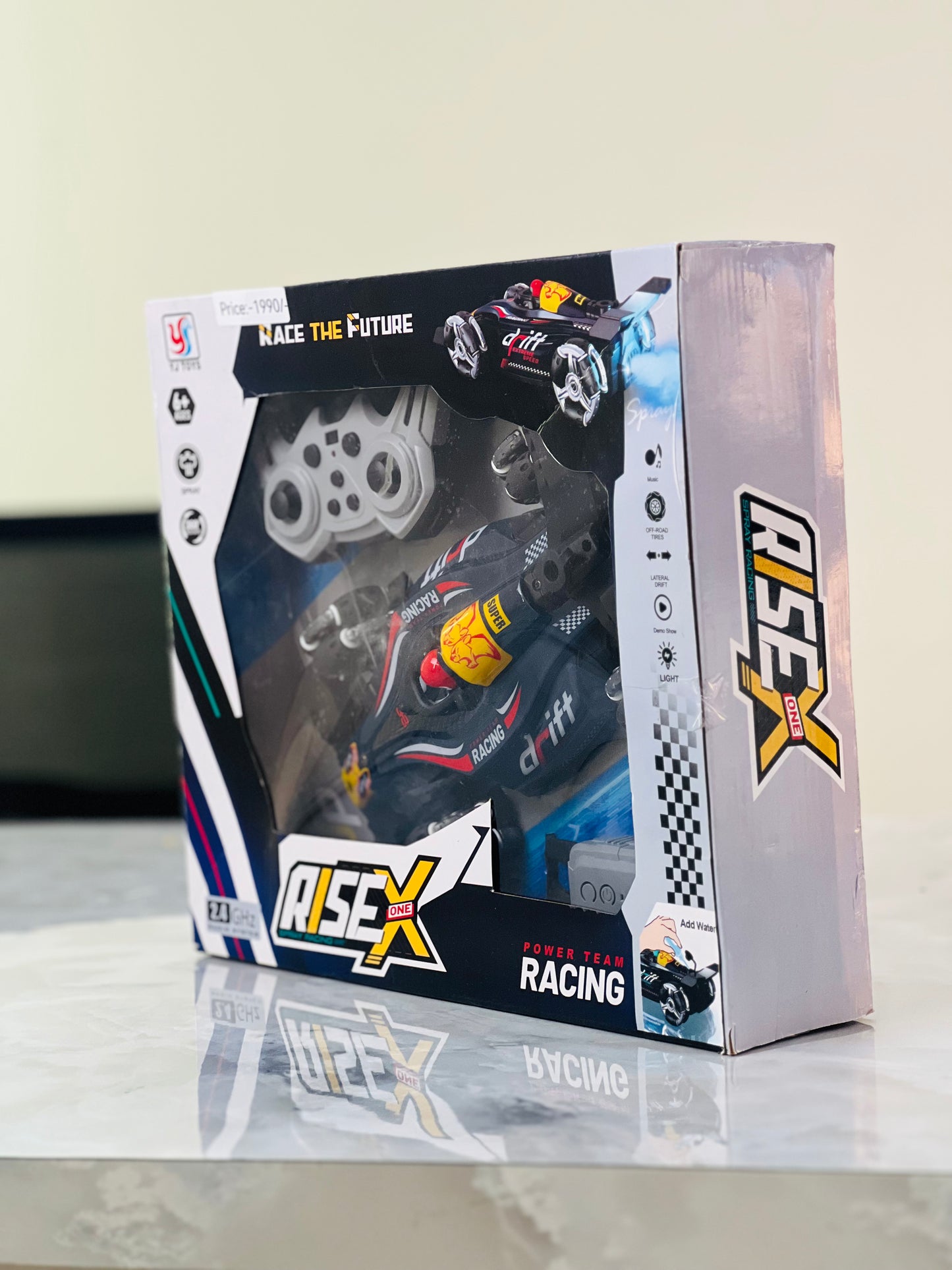 RISEX Drift Spray RC Car – Remote Control Stunt Racing with Lights, Music & Water Mist Effects (2.4GHz)