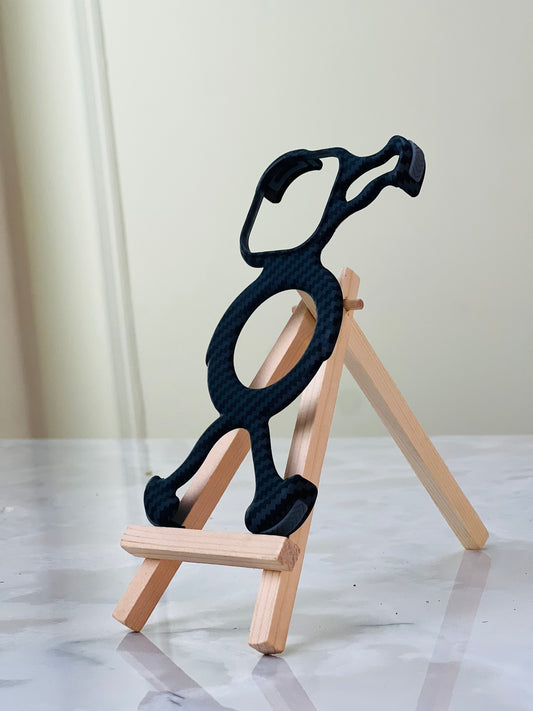 Carbon Fiber Dog Shape Phone Case – Novelty Animal Cover 15 pro