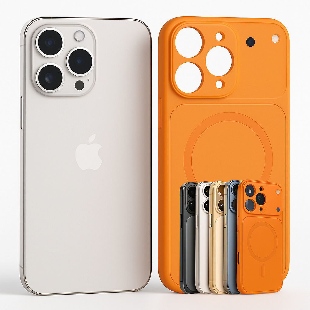 iPhone 16 Pro To 17 Pro Look Magnetic Case – Convert Your iPhone into iPhone 17 Cosic Orage | Rajdhani Telecom