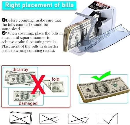 Portable LED Display Mini Note Counting Machine for Home, Office, Business | Indian Currency/Cash Counting Machine |Auto-shutoff |