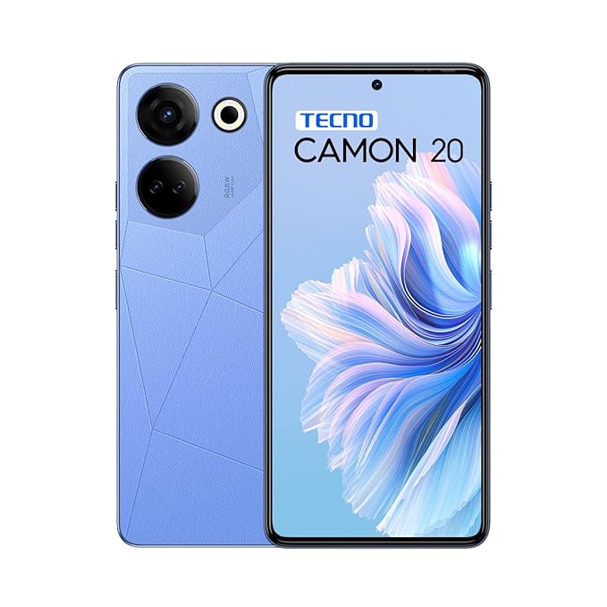 TECNO Camon 20 (Serenity Blue, 8GB RAM,256GB Storage)|16GB Expandable RAM