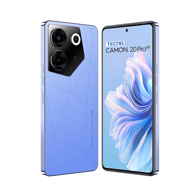 TECNO Camon 20 Pro 5G (Serenity Blue, 8GB RAM,128GB Storage) 6.67 FHD+ Big AMOLED Screen