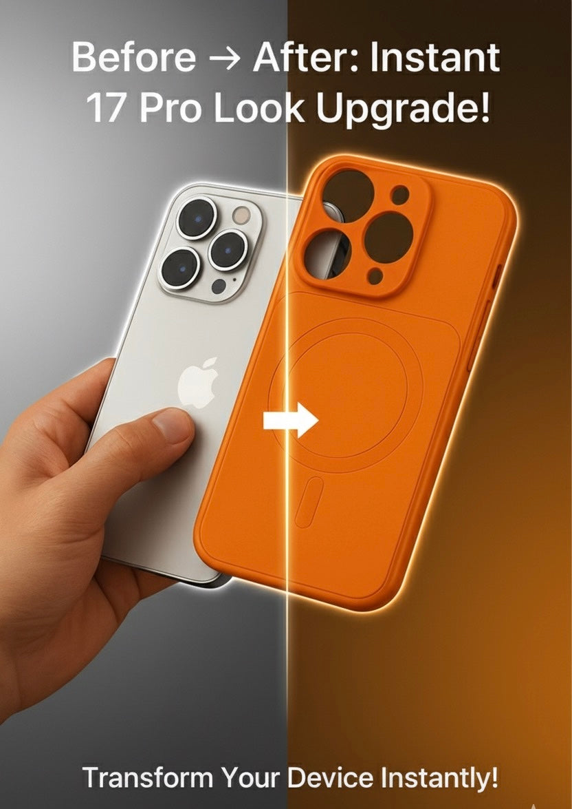 iPhone 13 Pro 17 Pro Look Magnetic Case – Convert Your iPhone into iPhone 17 Pro - Cosmic Orange | Rajdhani Telecom