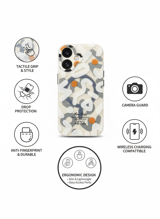 Soft TPU Abstract Printed Case For iPhone – Raised Bezel & Smooth Feel