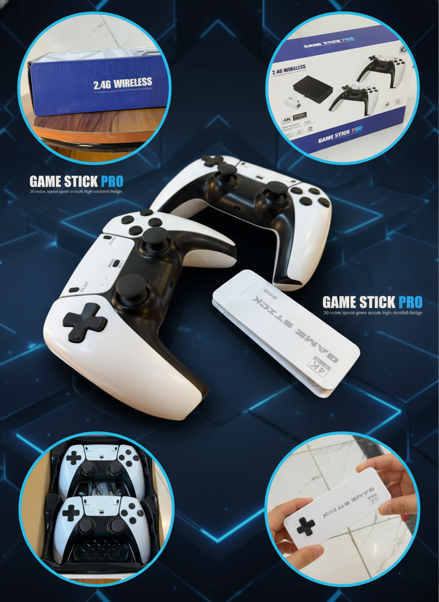 Retro 4K Wireless Game Console – Dual 2.4G Controllers | 10,000+ Games