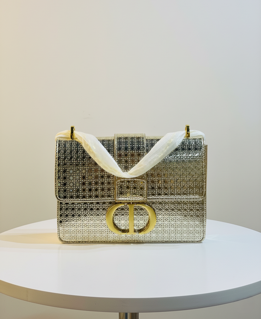High-Shine Gold Fashion Handbag for Day & Night