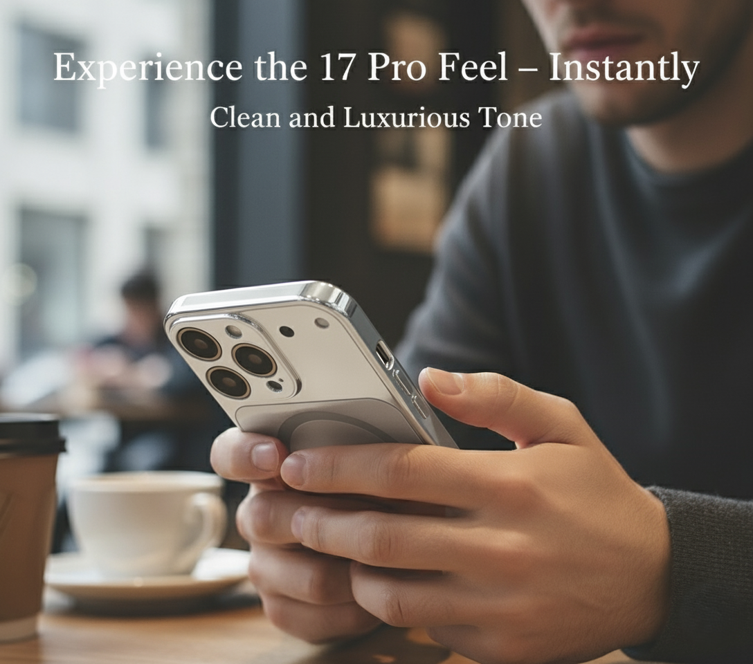 iPhone 16 Pro To 17 Pro Look Magnetic Case – Convert Your iPhone into iPhone 17 Silver | Rajdhani Telecom