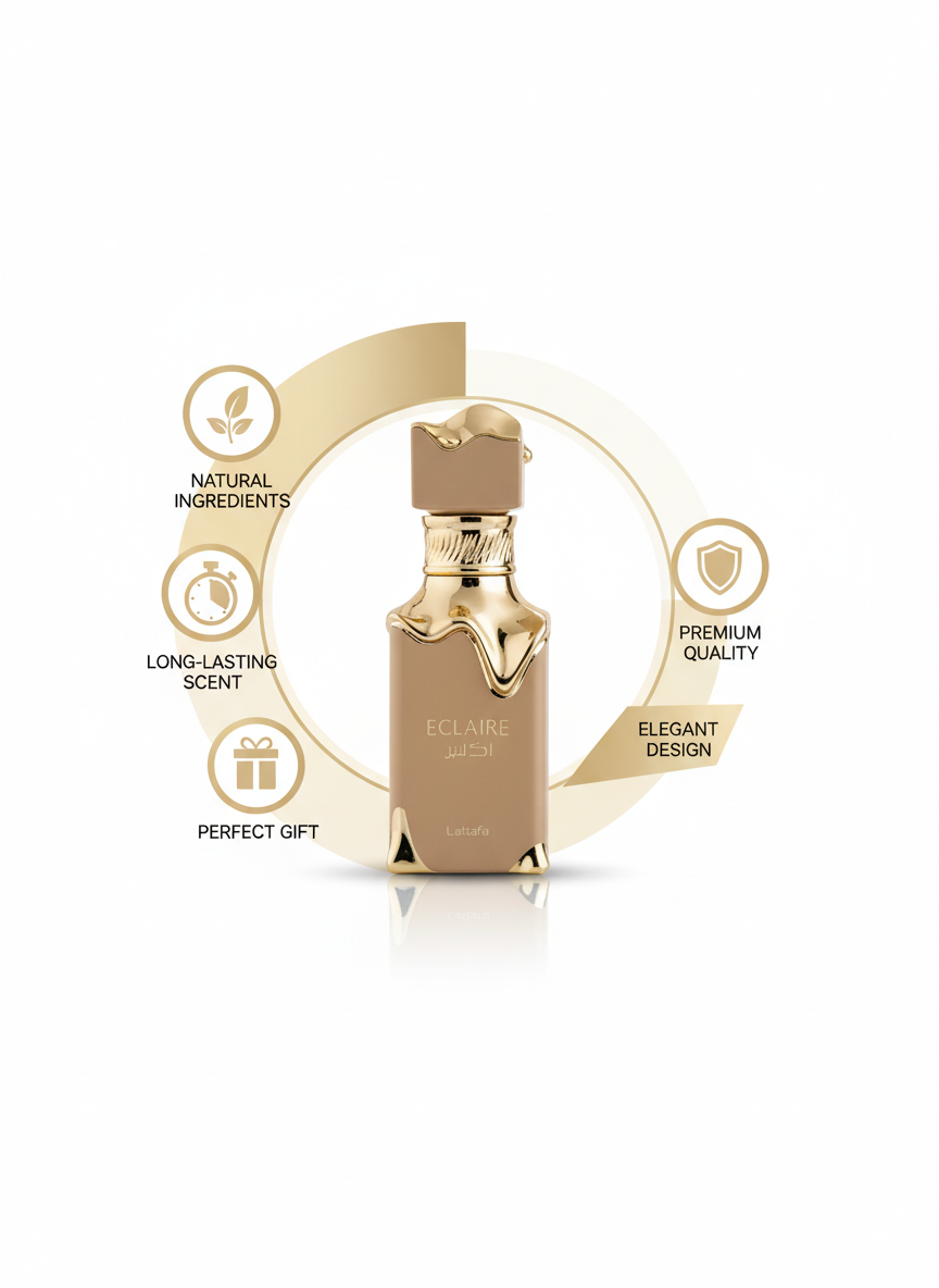 Lattafa Eclaire Eau de Parfum - Day & Night Versatile Luxury Fragrance