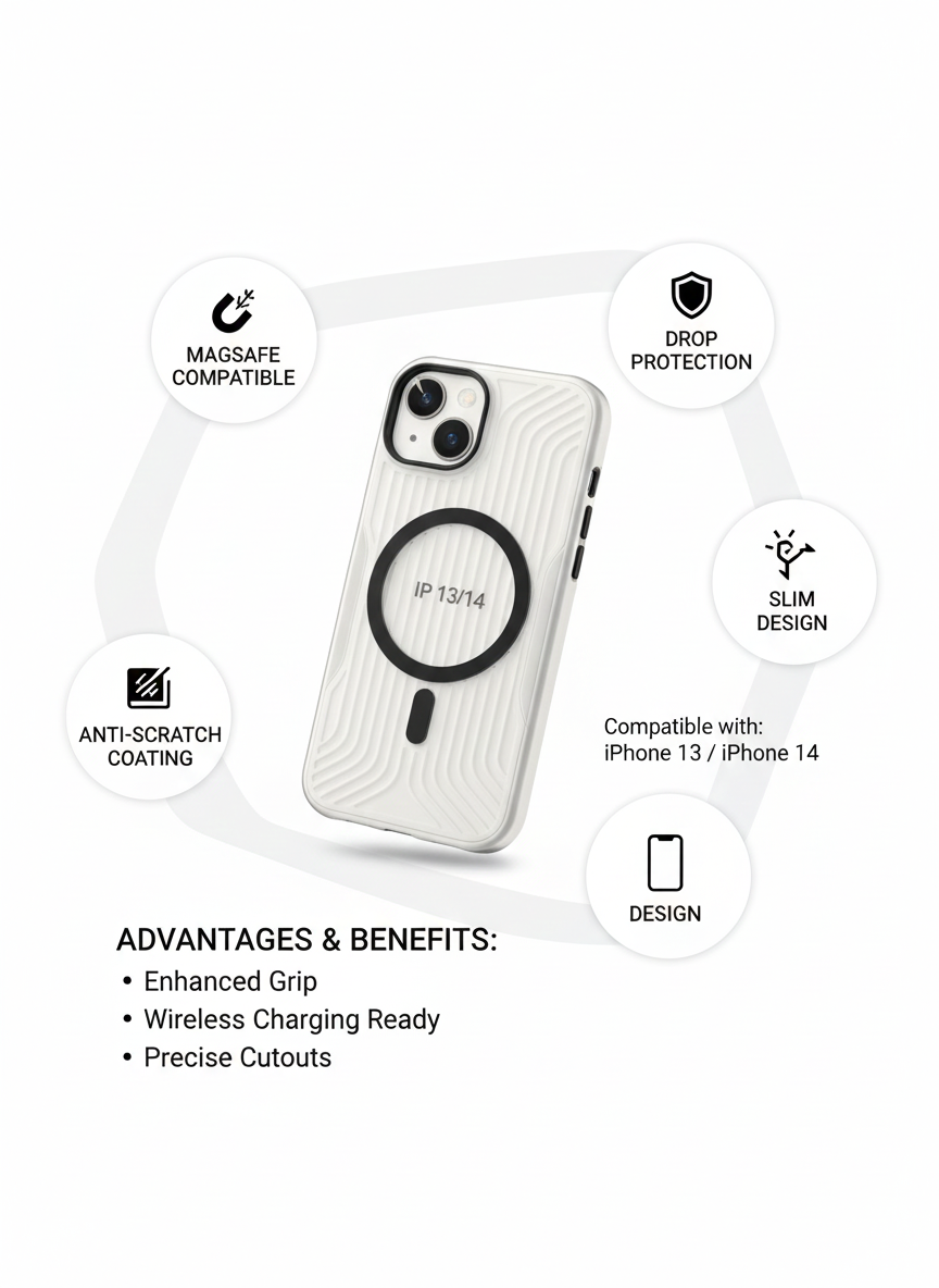 iPhone 16 MagSafe Compatible Shockproof Case – Anti-Scratch, Slim & Drop Protection