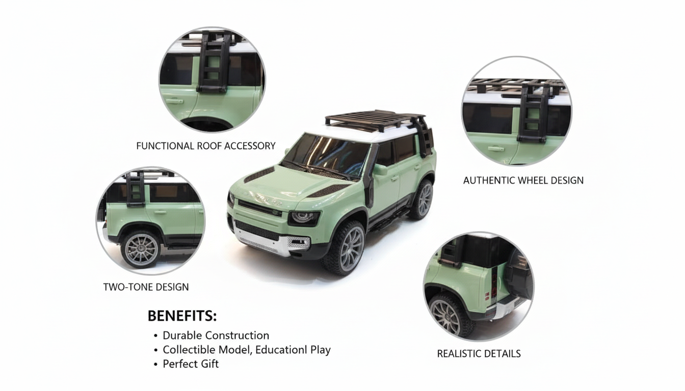 Premium Adventure Series Off-Road Toy SUV Model Car with Realistic Detailing, Rugged Design, Durable Build, Smooth Rolling Wheels, Collector Display Piece for Kids and Enthusiasts of all ages, great gift