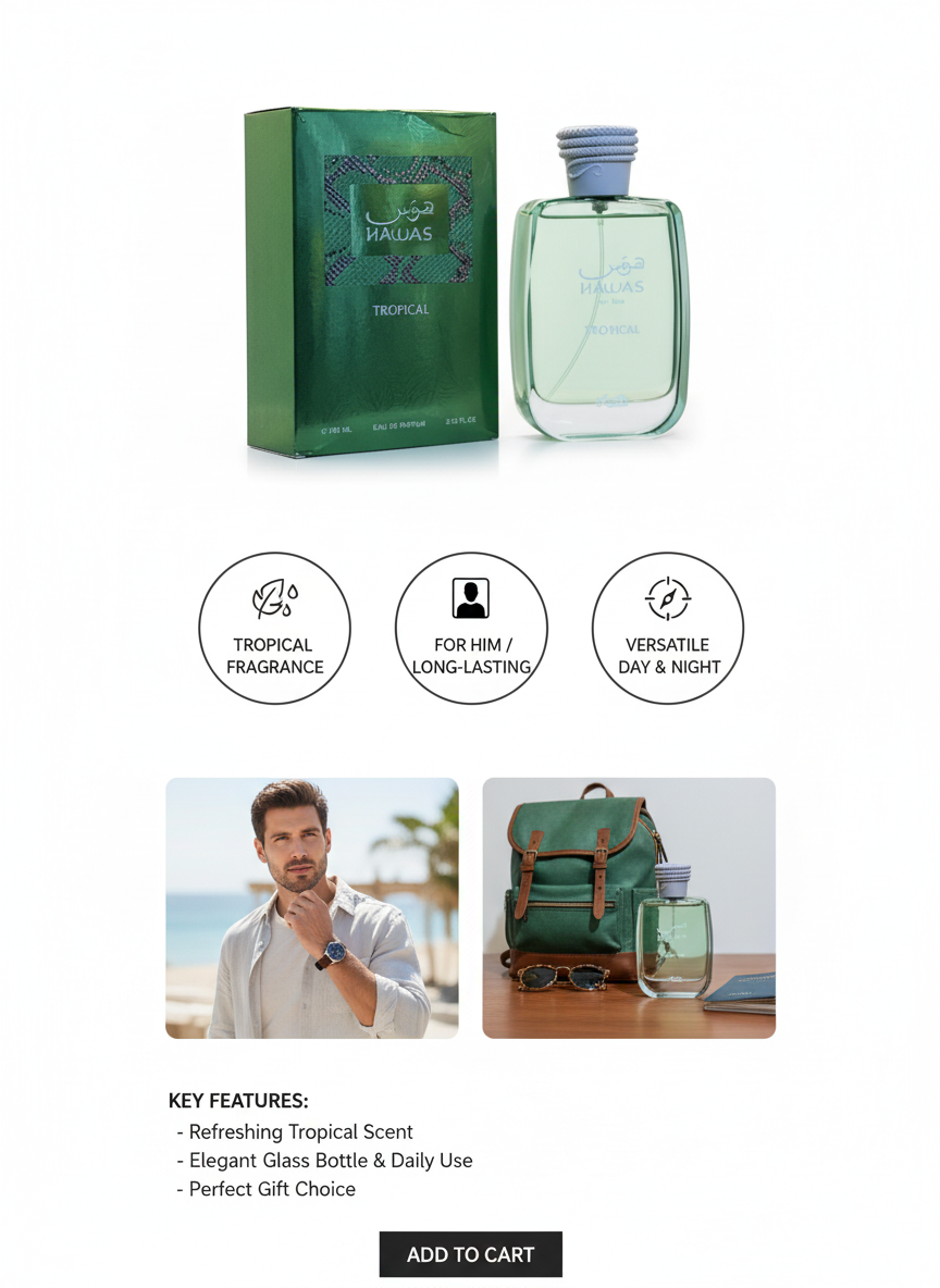 HAWAS TROPICAL | The Ultimate Long-Lasting Men's EDP