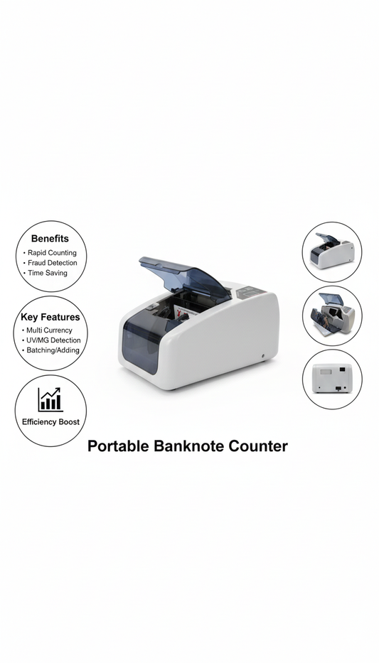 Compact Banknote Counter | Multi-Currency, Fraud Detection, High-Speed Counting