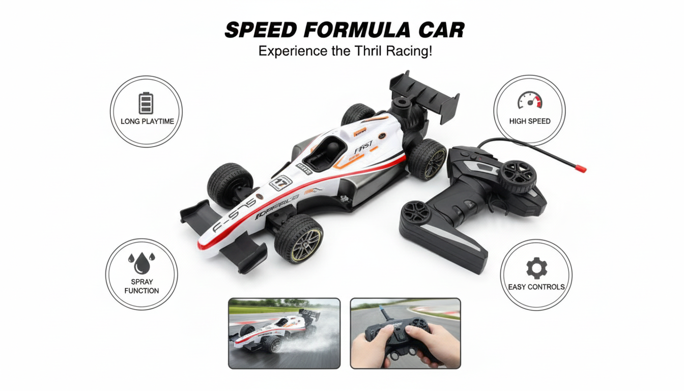 High-Speed Formula Race RC Toy Car with Precision Remote Control and Realistic Design