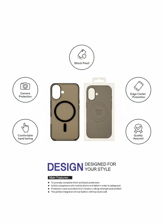 Shockproof Magnetic Wireless Compatible Phone Case with Camera Protection and Edge Corner Guard – Slim Comfortable Grip Protective Cover