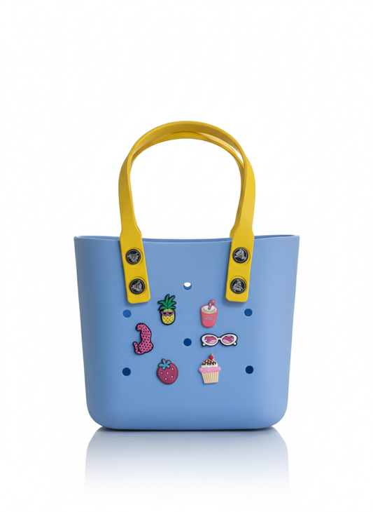 Charm-Compatible Waterproof Tote Bag – Perfect for Beach & Travel
