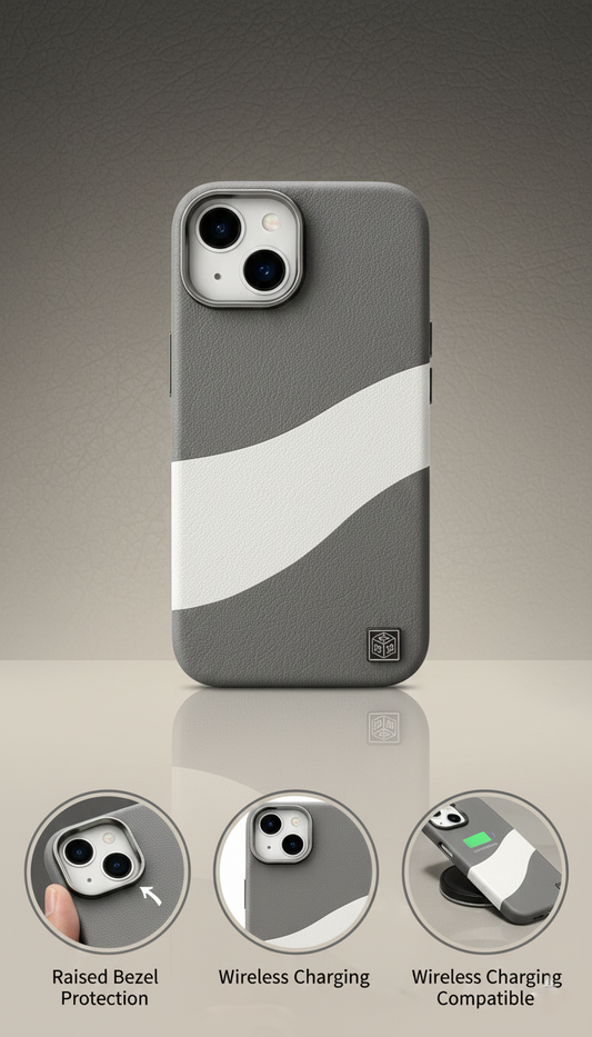 Modern Wave Leather-Feel iphone 11 Case | Advanced Camera Protection