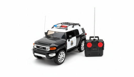 Remote Control Police SUV Toy Car with Flashing Lights, Durable Off-Road Tires, Long-Lasting Battery and Easy Steering for Kids