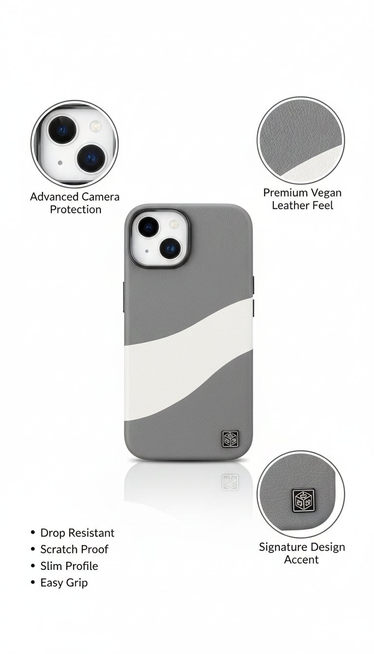 Modern Wave Leather-Feel iphone 11 Case | Advanced Camera Protection