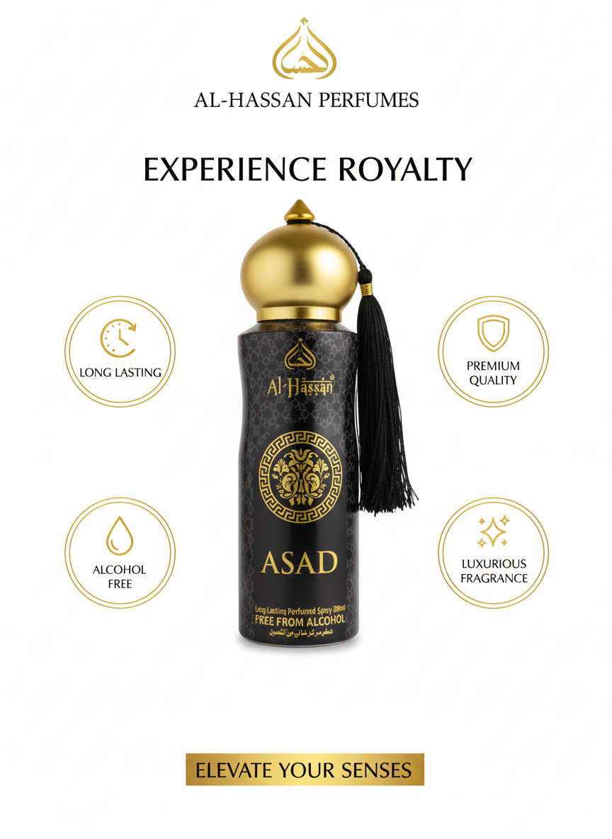 AL-HASSAN PERFUMES ASAD Perfumed Spray - 200ml