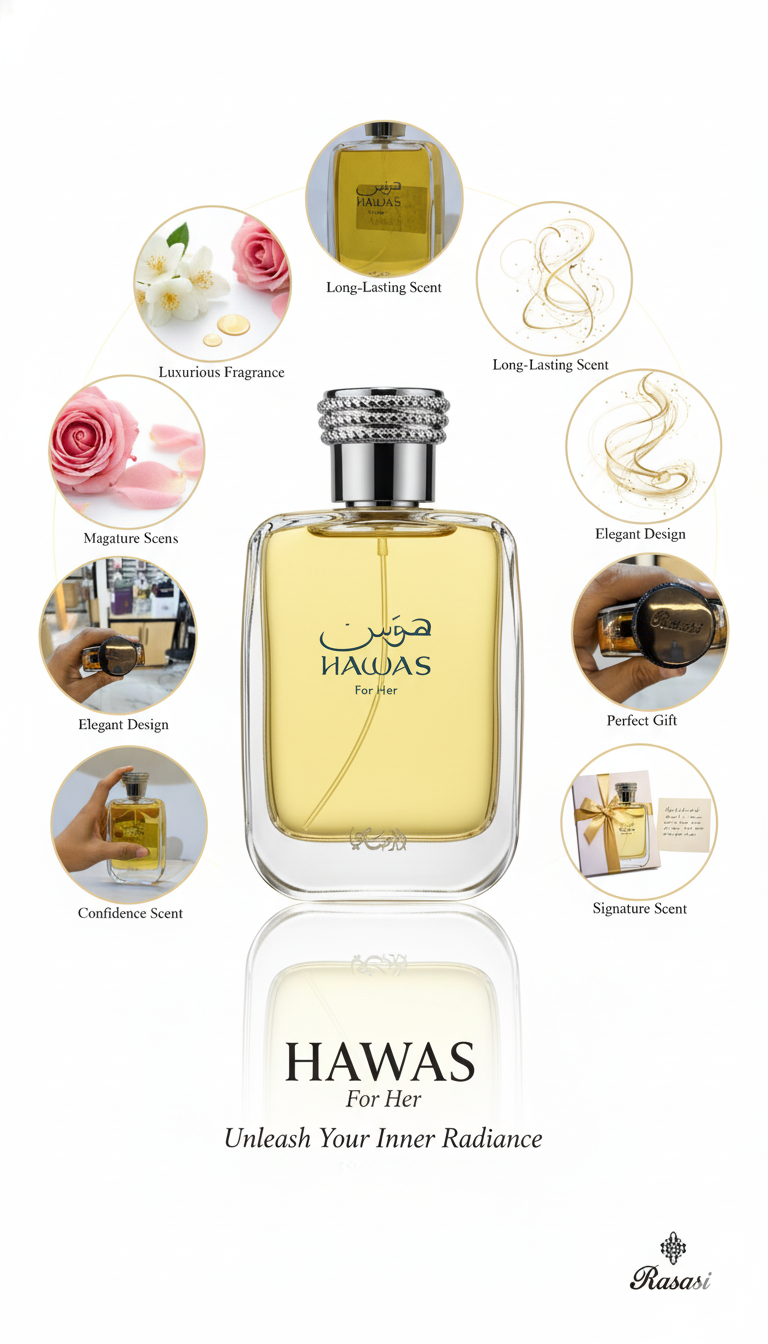 HAWAS For Her by Rasasi: Timeless Elegance & Long-Lasting Scent