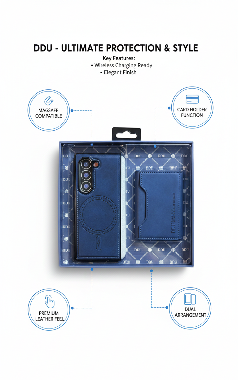 Samsung S23 Ultra MagSafe Leather Case + Magnetic Wallet Set