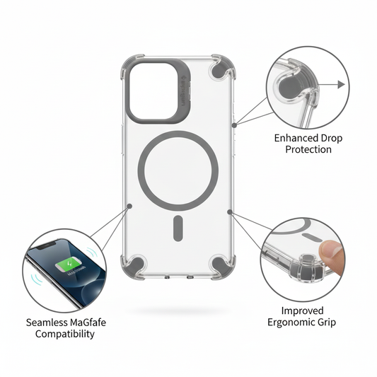 Spigen Ultra Hybrid MagSafe Clear Protective Case for iPhone 16 Pro with Military Grade Drop Protection, Crystal Clear Back, Camera Guard, Slim Lightweight Design, Enhanced Grip, and Wireless Charging Compatibility
