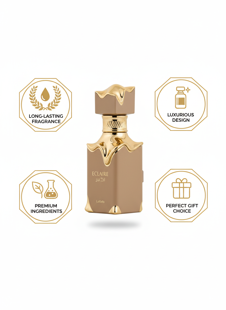 Lattafa Eclaire Eau de Parfum - Day & Night Versatile Luxury Fragrance