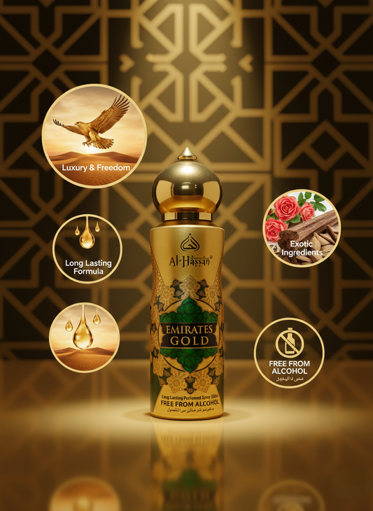 Al-Hassan Emirates Gold Luxury Alcohol-Free Perfume