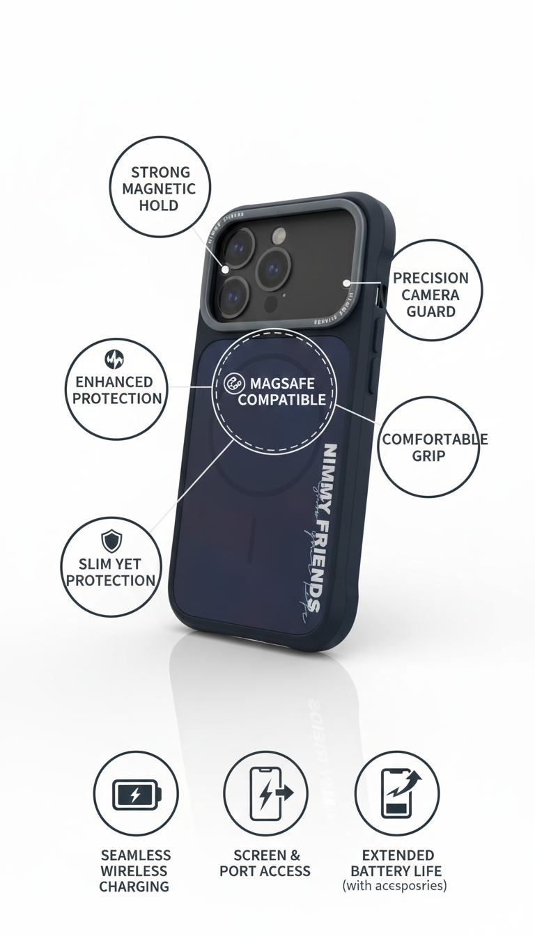 iPhone 17 MagSafe Protective Case – Drop-Tested, Camera Guard, Ergonomic Grip