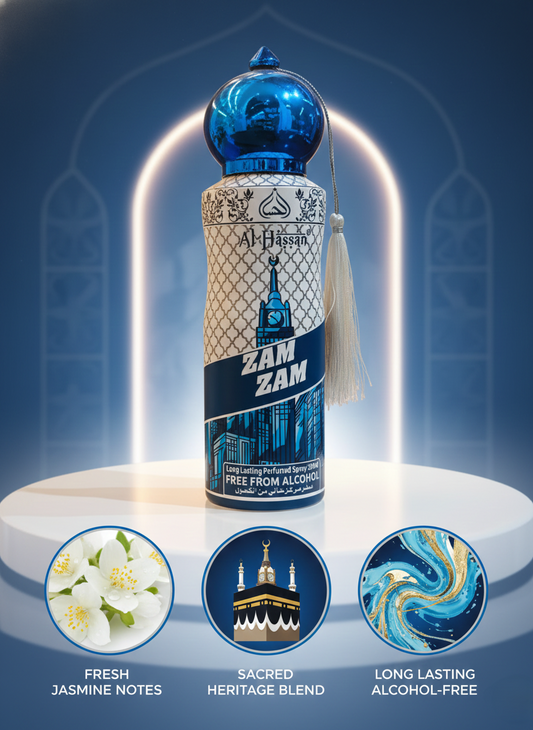 Al-Hassan ZAM ZAM Long Lasting Alcohol-Free Perfumed Body Spray 200ml