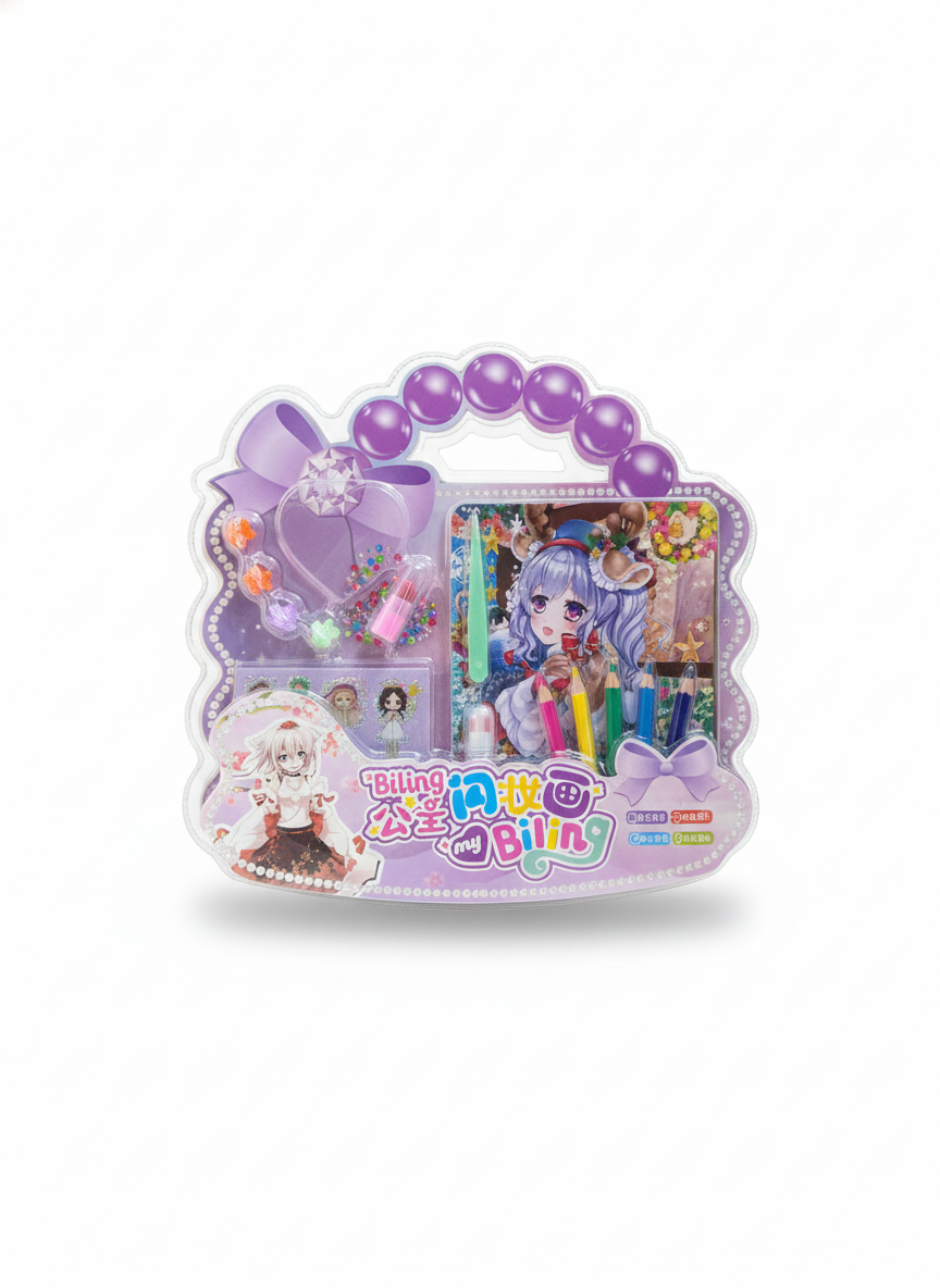 Magical Princess DIY Glitter Art & Fashion Design Creativity Set with Anime Craft Accessories, Sparkle Tools, Coloring Pens, Beads, Stickers & Style Kit