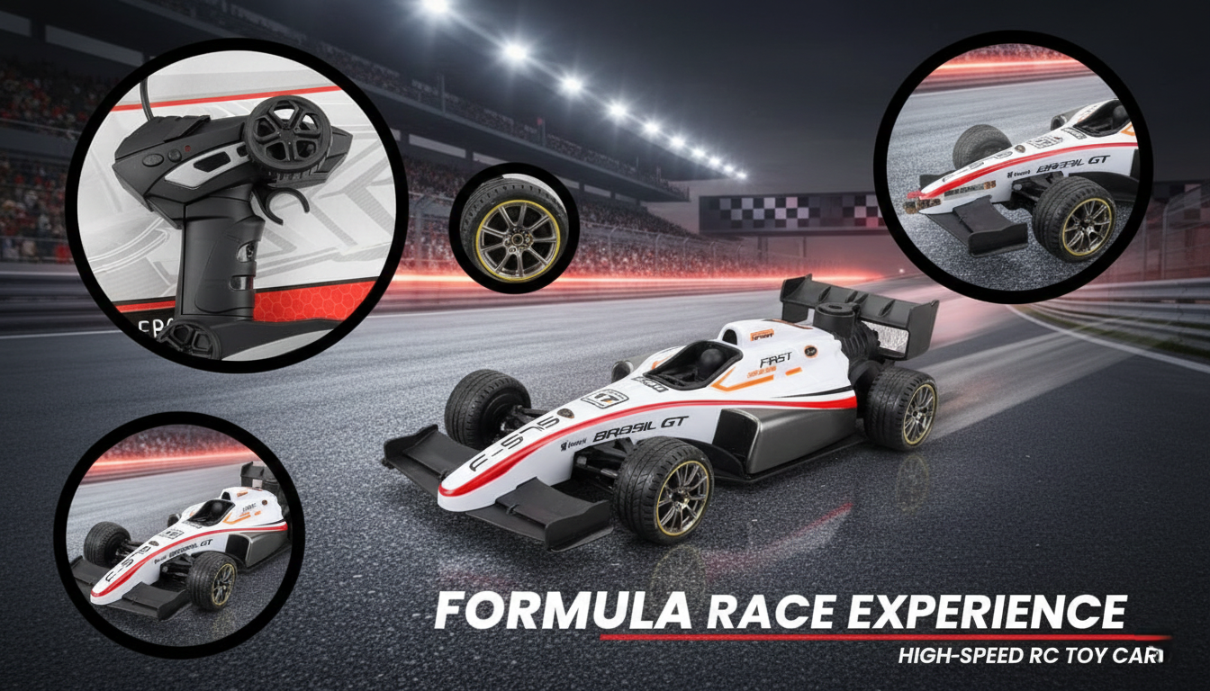 High-Speed Formula Race RC Toy Car with Precision Remote Control and Realistic Design