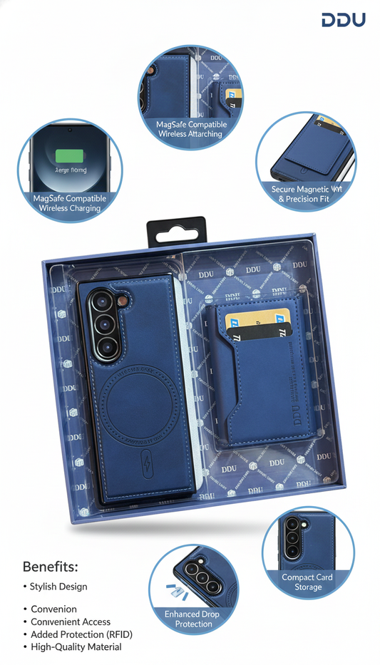 Samsung S23 Ultra MagSafe Leather Case + Magnetic Wallet Set