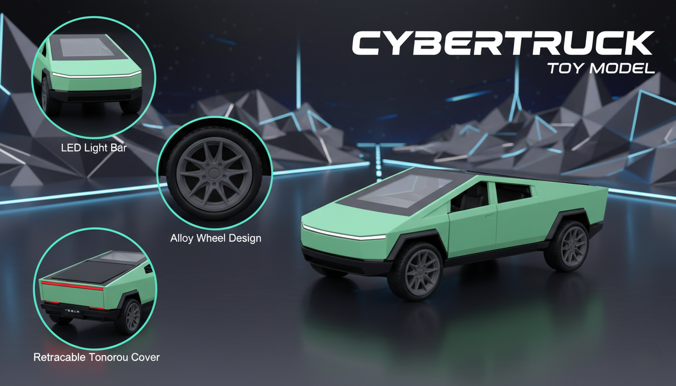 Durable Geometric Alloy Truck Toy Car with Realistic Rubber Tires | High-Quality Imaginative Play Model