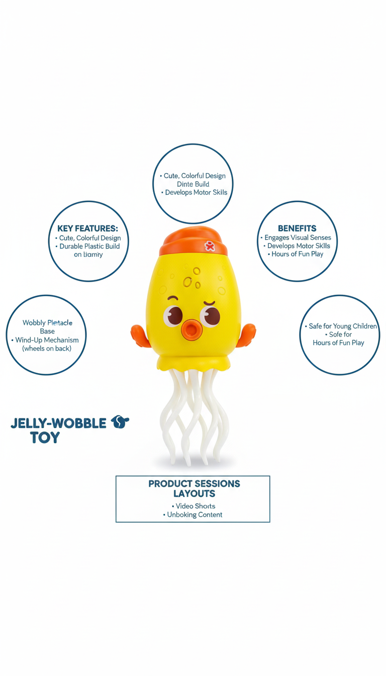 Jelly-Wobble Wind-Up Ocean Adventure Toy for Kids