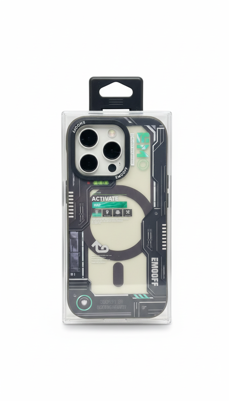 Futuristic Armor Shockproof Phone Case with Ergonomic Grip, Wireless Charging Support, and Advanced Drop Protection