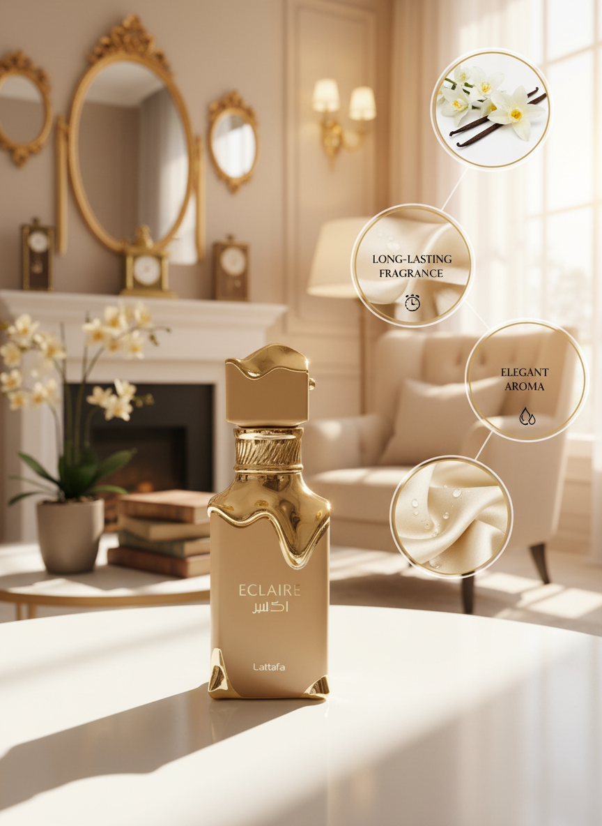 Lattafa Eclaire Eau de Parfum - Day & Night Versatile Luxury Fragrance