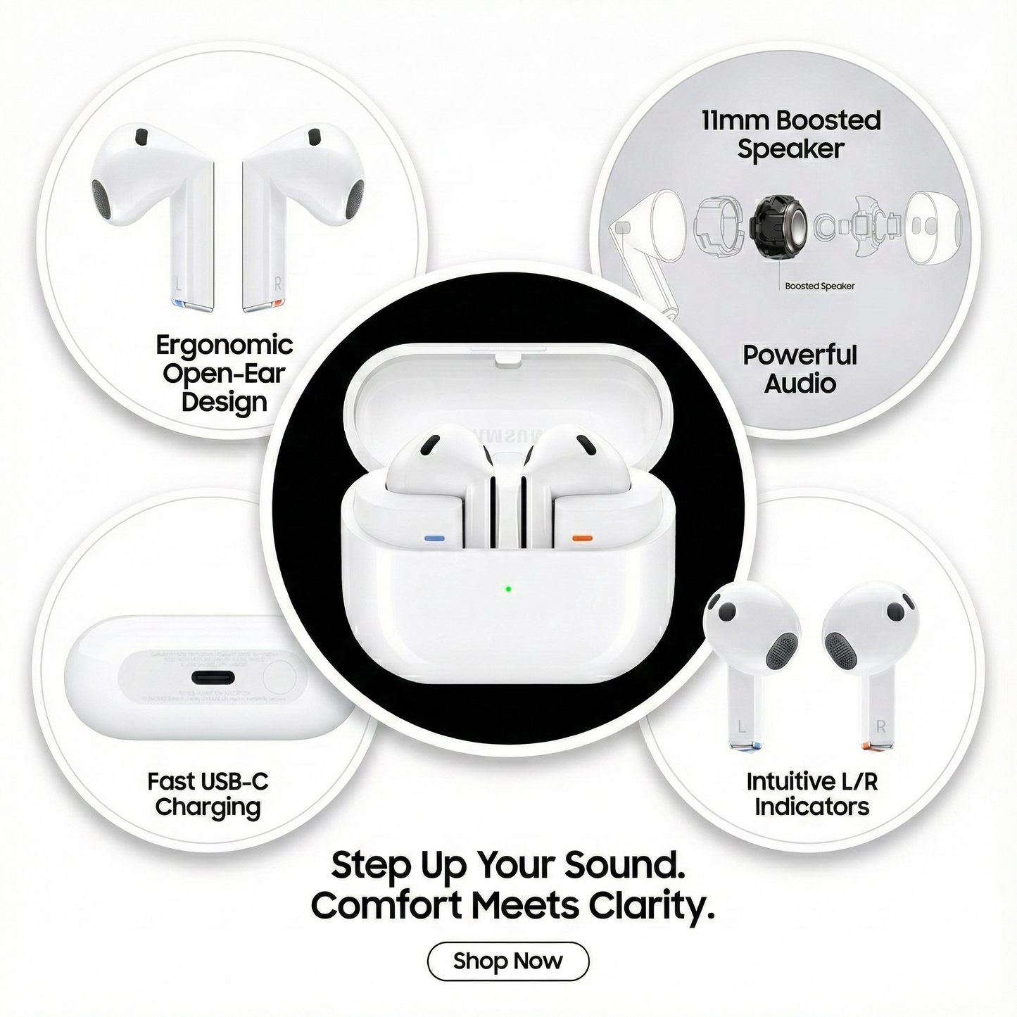 Samsung Galaxy Buds 3 Wireless Earbuds – Galaxy AI Interpreter | Hi-Fi 24-bit Audio | 36H Playtime