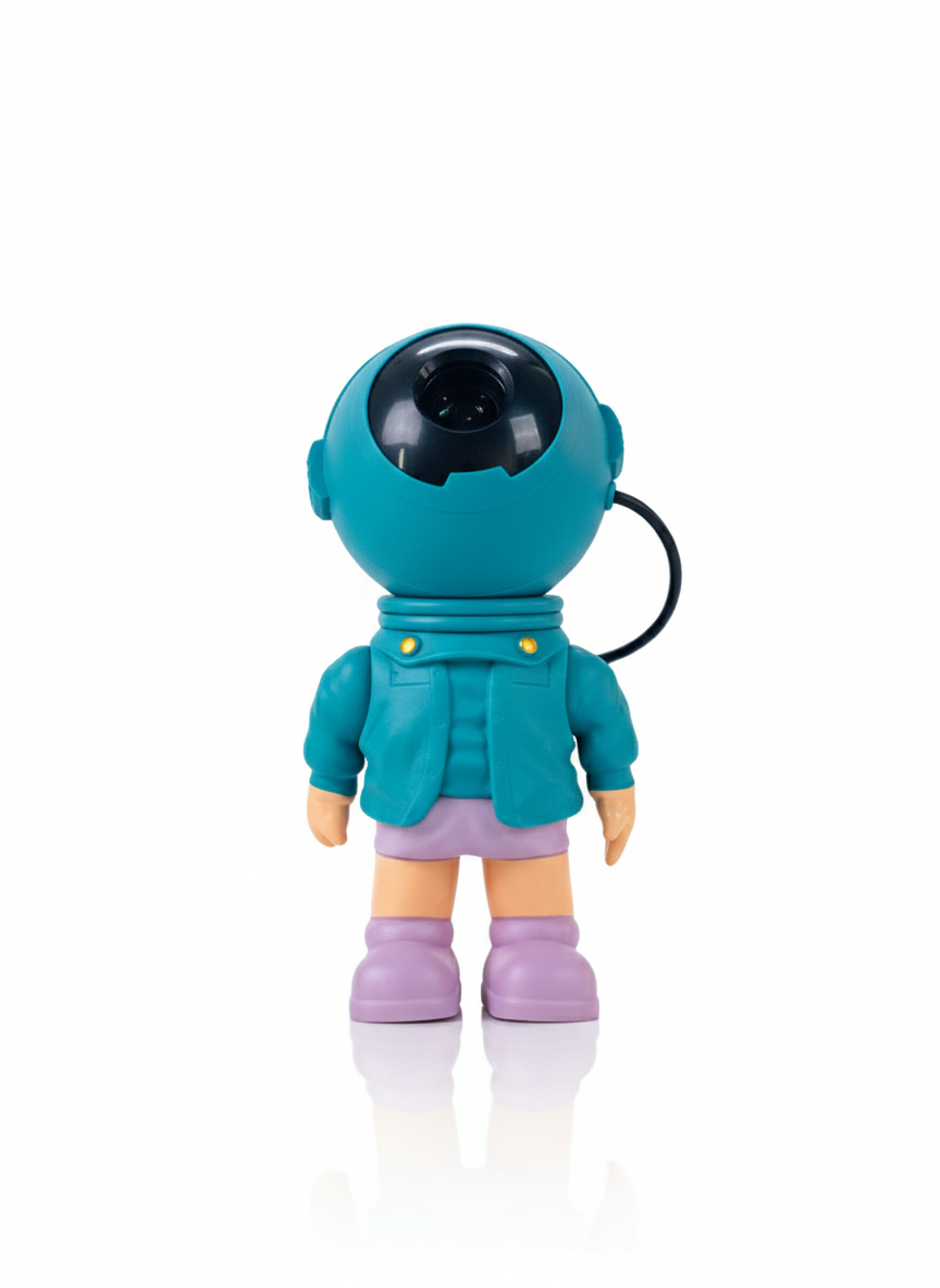 Mini Astronaut Character Projector – 360° HD Lens, Cooling Vent System & Space-Inspired Compact Design