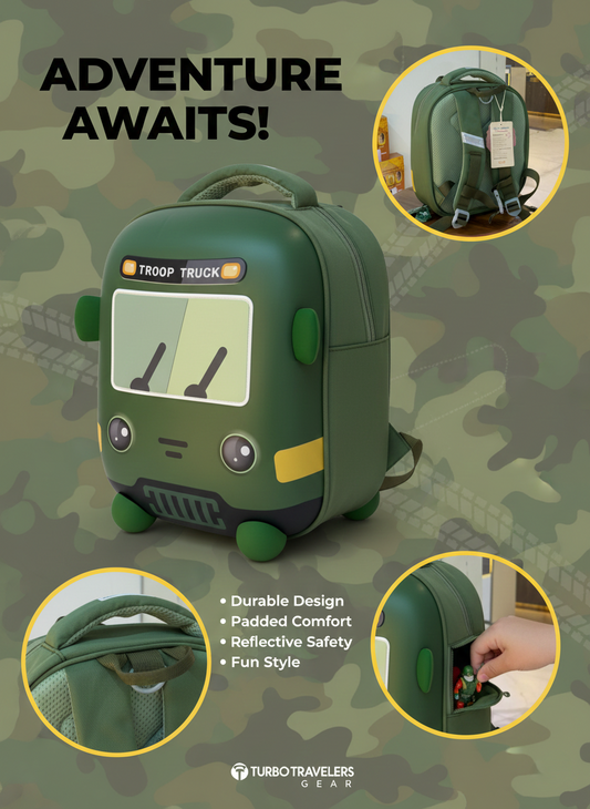Adventure Troop Truck Backpack for Kids – Lightweight & Durable